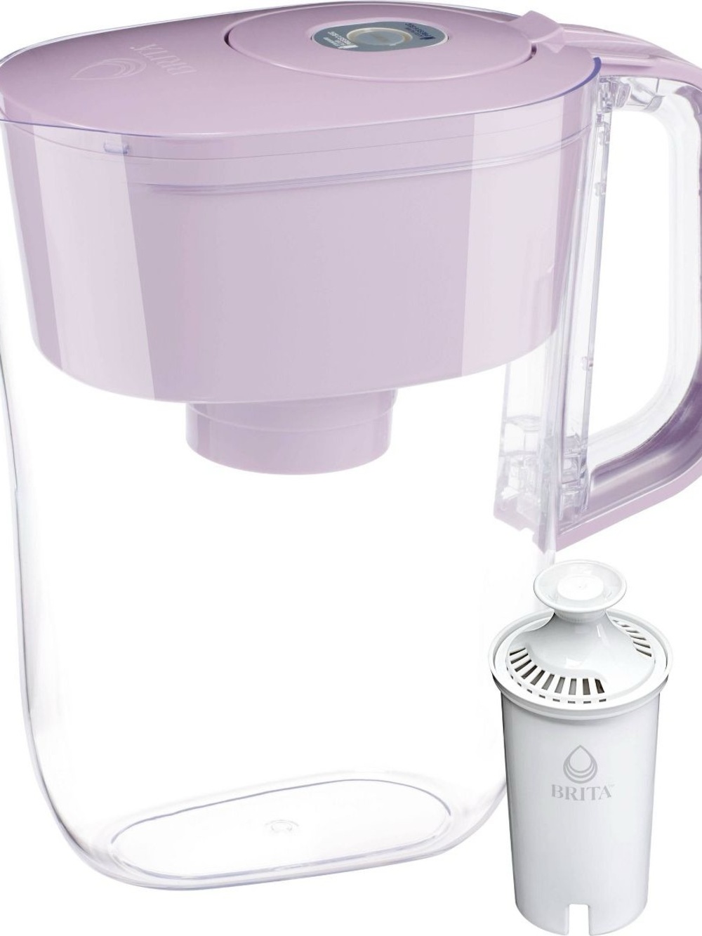 Brita Pitcher with Lilac Lid and Clear Reservoir